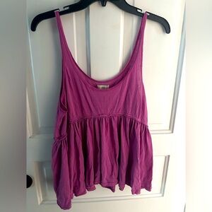 BDG Pink Smocked Sleeveless Tank Top